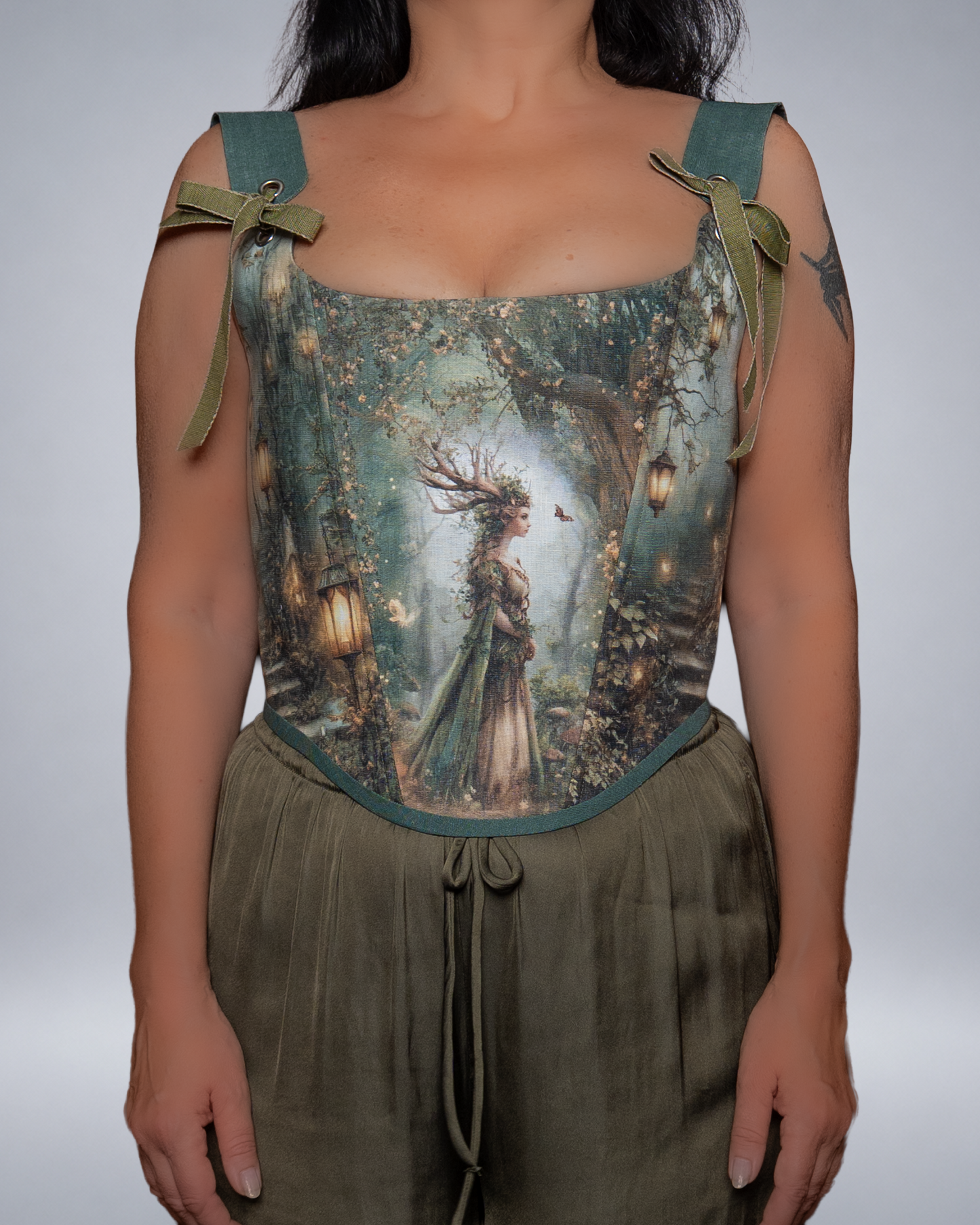 A romantic fantasy linen corset