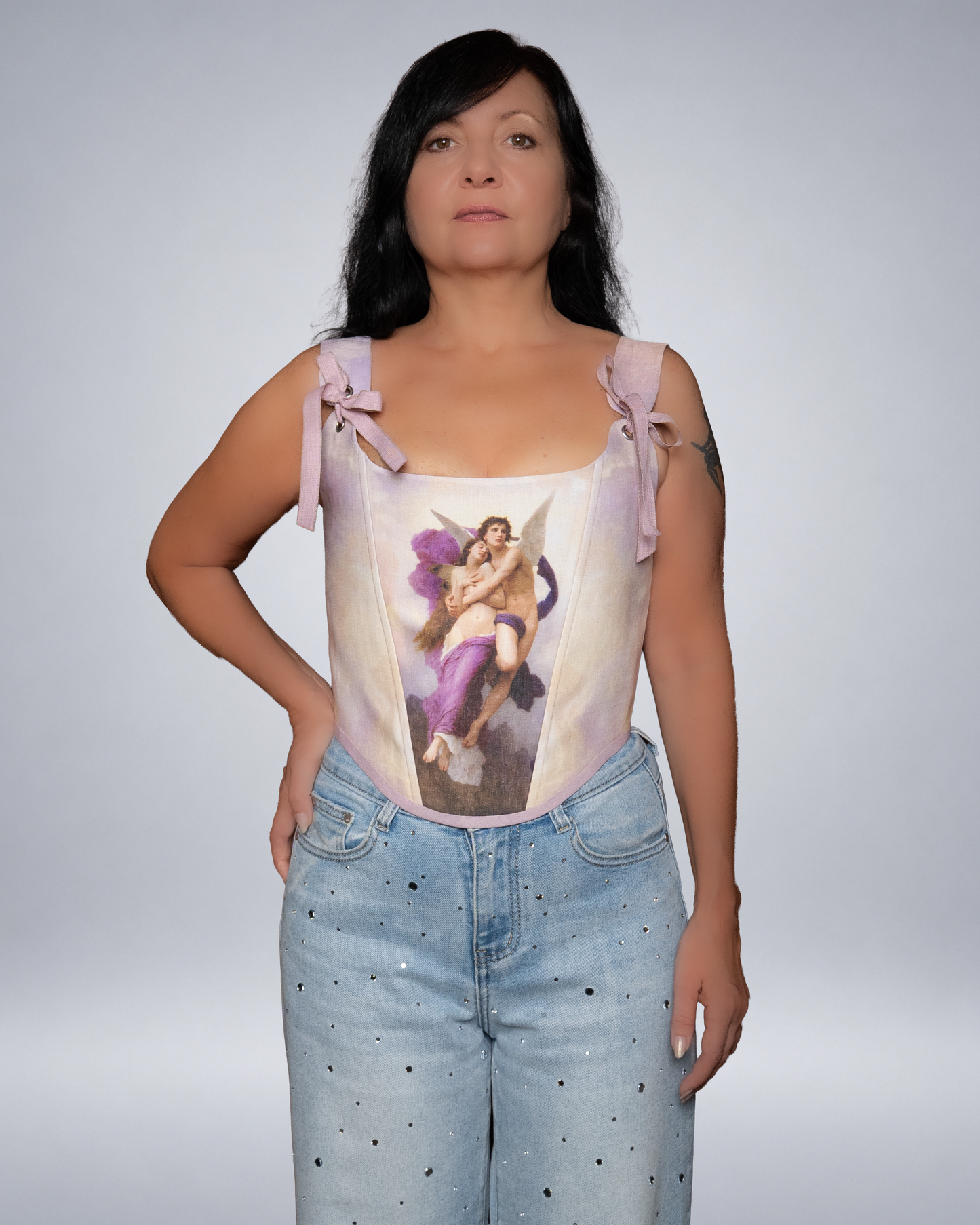 Cupid and Psyche Linen Corset