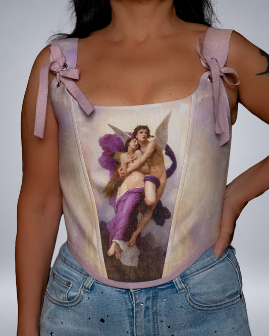 Cupid and Psyche Linen Corset