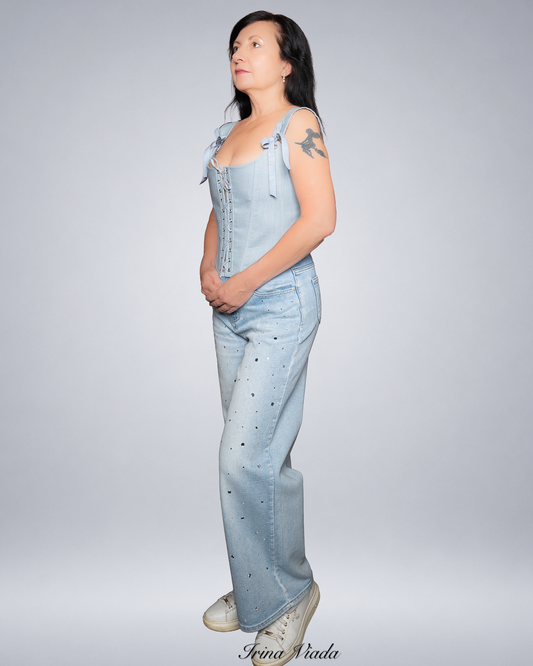 Corset Top Light Blue