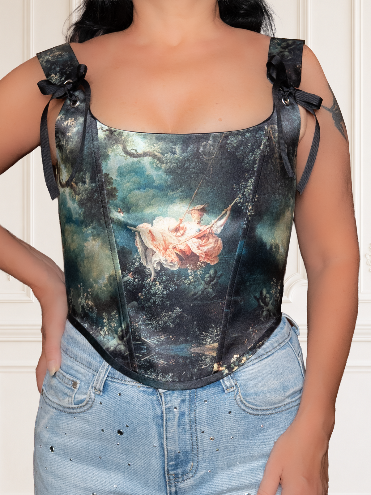 Fragonard The Swing Art Corset Top