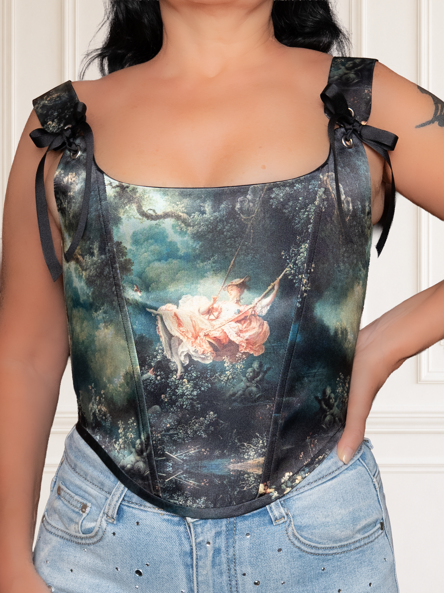 Fragonard The Swing Art Corset Top