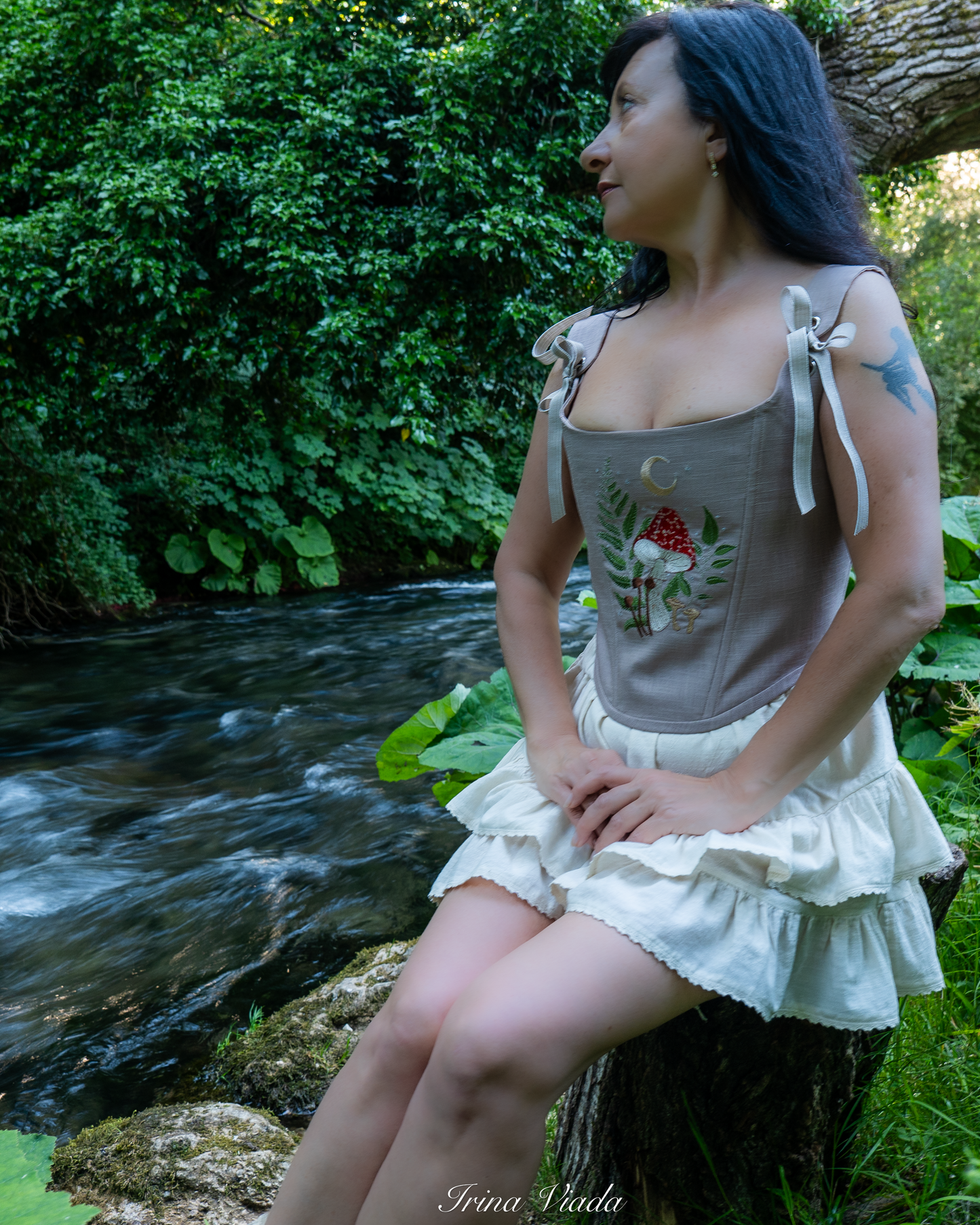 Corset Top Grey