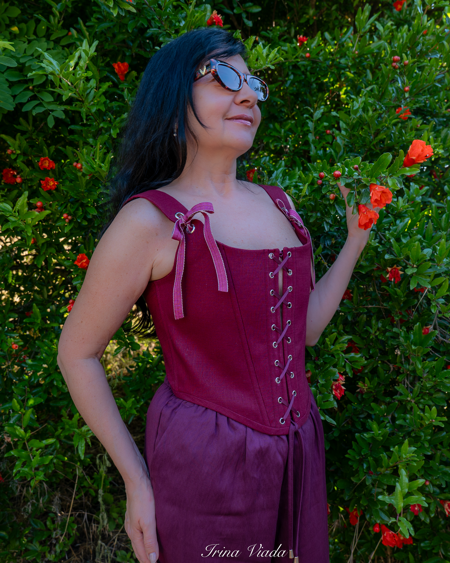 Corset Top Burgundy