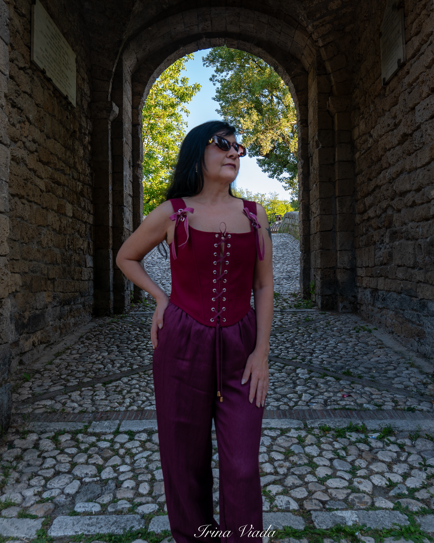 Corset Top Burgundy