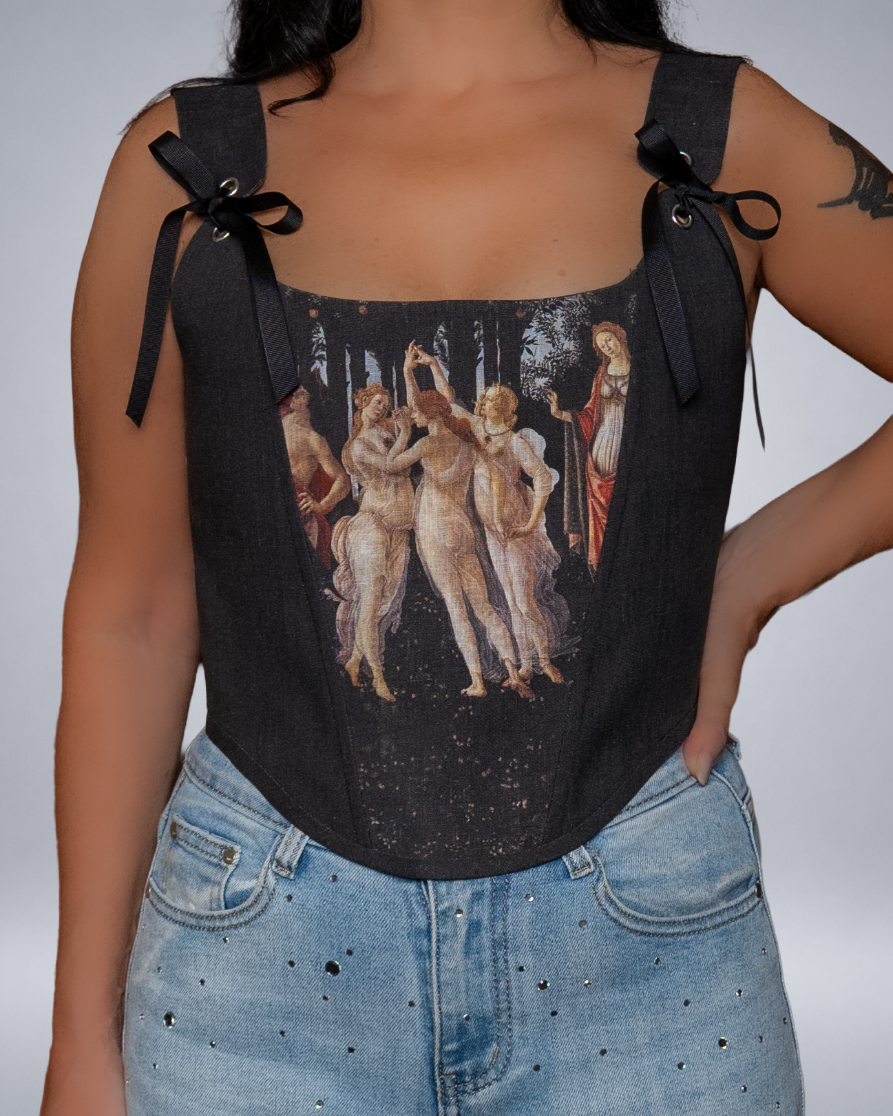 Renaissance Three Graces Linen Corset