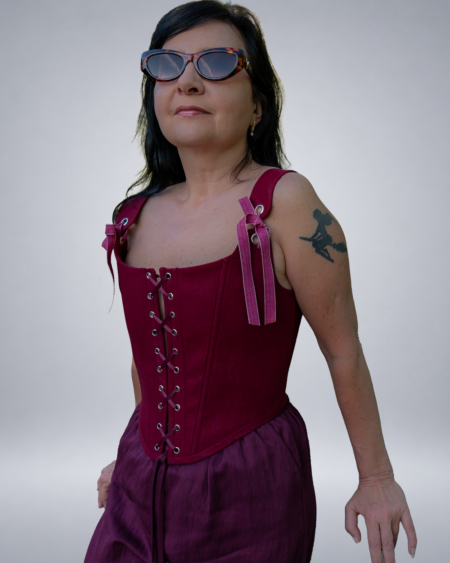 Corset Top Burgundy