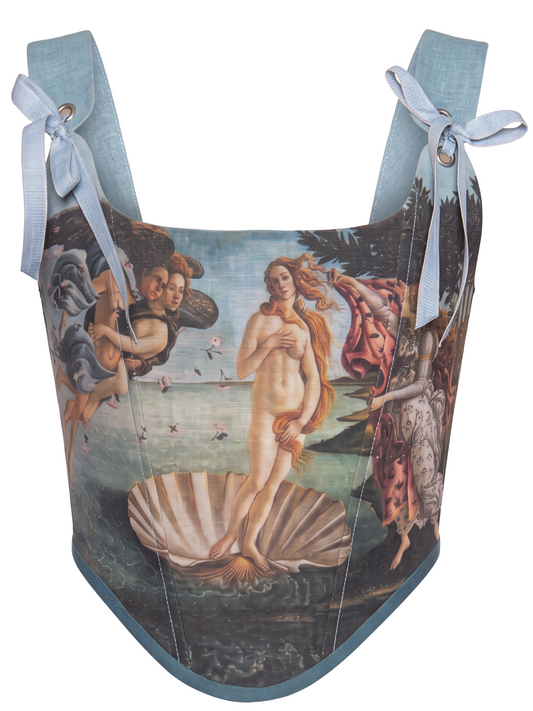 Botticelli Birth of Venus Art Corset Top Renaissance Inspired Corset