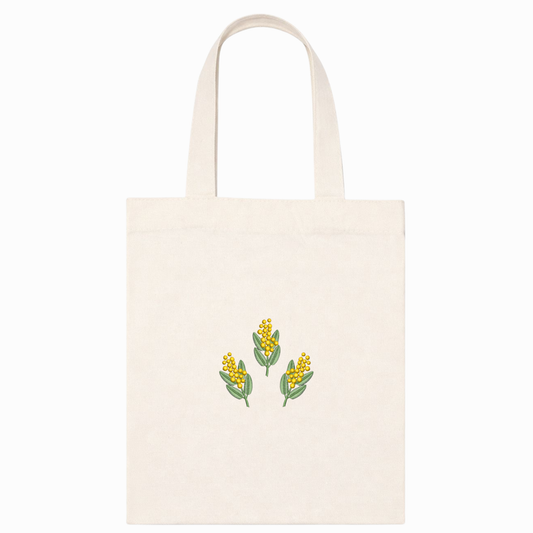 Canvas-Shopper mit Blumenstickerei – Tote Bag mit Gänseblümchen, handgefertigt in Italien